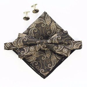 5 -Pc Bow Tie Set Paisley Print